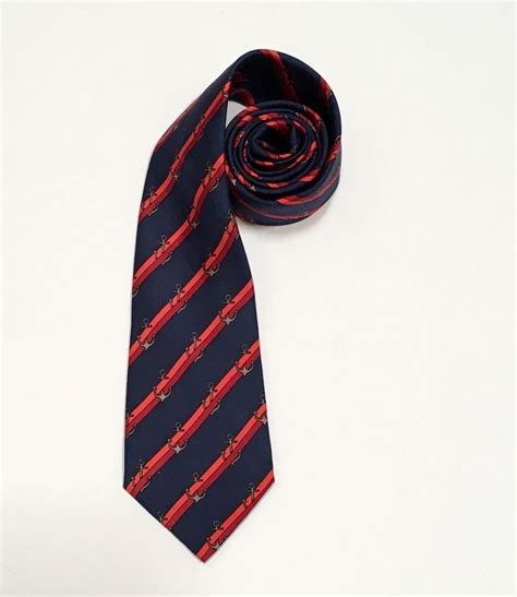 hermes tie red and blue anchor|Hermes silk ties men.